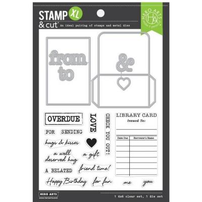 Hero Arts Stamp & Cut - Library Card XL